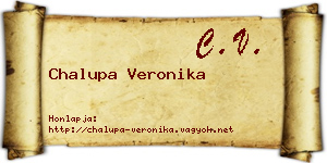 Chalupa Veronika névjegykártya